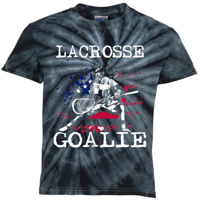 Lacrosse Goalie Lax Goalkeeper Kids Tie-Dye T-Shirt