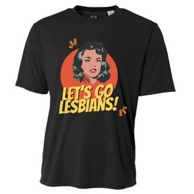 Lets Go Lesbians! Retro Lesbian Subtle Cooling Performance Crew T-Shirt