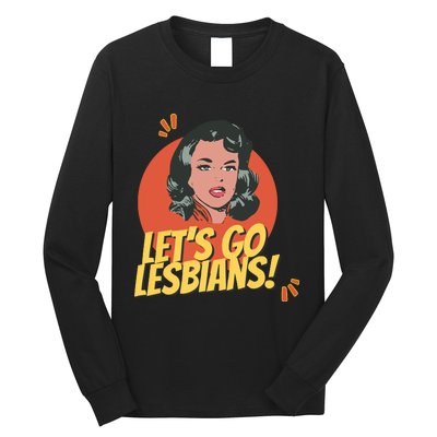 Lets Go Lesbians! Retro Lesbian Subtle Long Sleeve Shirt