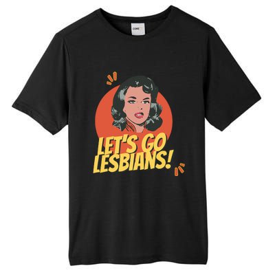 Lets Go Lesbians! Retro Lesbian Subtle Tall Fusion ChromaSoft Performance T-Shirt