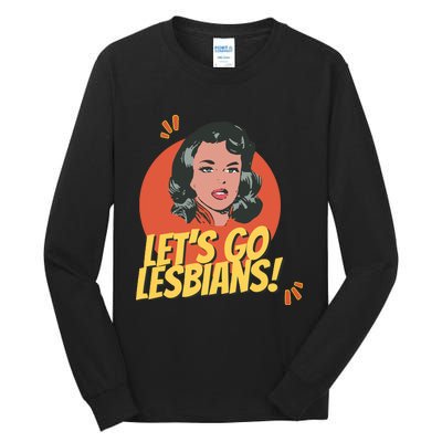 Lets Go Lesbians! Retro Lesbian Subtle Tall Long Sleeve T-Shirt