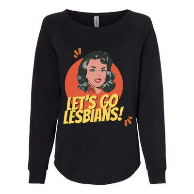 Lets Go Lesbians! Retro Lesbian Subtle Womens California Wash Sweatshirt