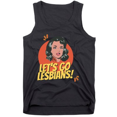 Lets Go Lesbians! Retro Lesbian Subtle Tank Top