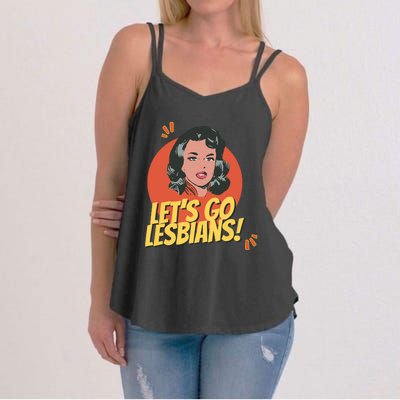 Lets Go Lesbians! Retro Lesbian Subtle Women's Strappy Tank