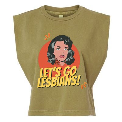 Lets Go Lesbians! Retro Lesbian Subtle Garment-Dyed Women's Muscle Tee