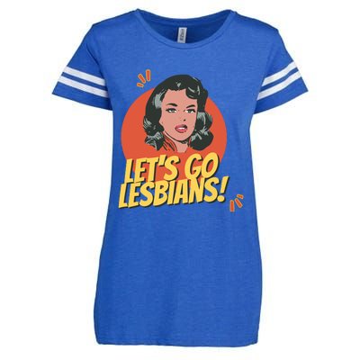 Lets Go Lesbians! Retro Lesbian Subtle Enza Ladies Jersey Football T-Shirt