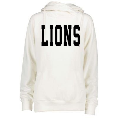 Lions Gift Womens Funnel Neck Pullover Hood