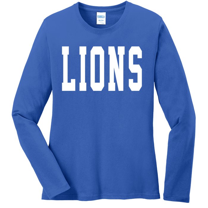 Lions Gift Ladies Long Sleeve Shirt