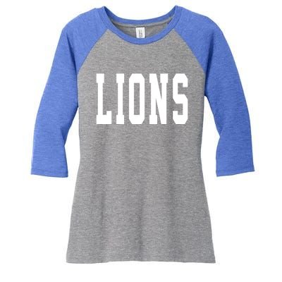 Lions Gift Women's Tri-Blend 3/4-Sleeve Raglan Shirt