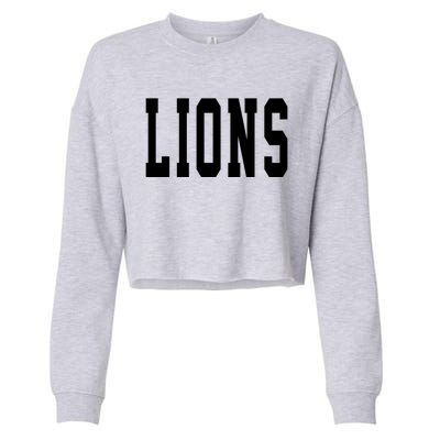 Lions Gift Cropped Pullover Crew