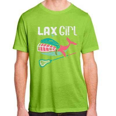 Lax Girl Lacrosse Whale Cute Sport Player Goalie Adult ChromaSoft Performance T-Shirt