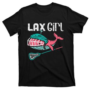 Lax Girl Lacrosse Whale Cute Sport Player Goalie T-Shirt