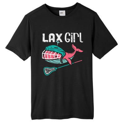 Lax Girl Lacrosse Whale Cute Sport Player Goalie Tall Fusion ChromaSoft Performance T-Shirt