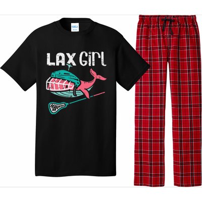 Lax Girl Lacrosse Whale Cute Sport Player Goalie Pajama Set