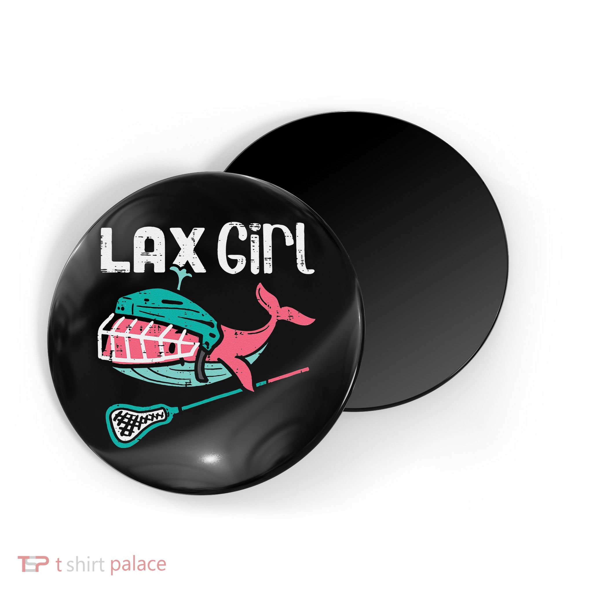 Lax Girl Lacrosse Whale Cute Sport Player Goalie Magnet