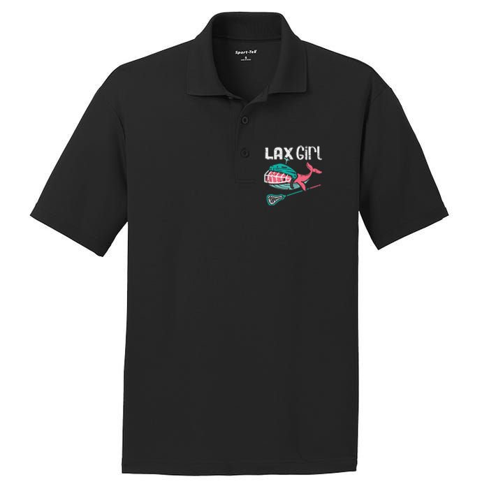 Lax Girl Lacrosse Whale Cute Sport Player Goalie PosiCharge RacerMesh Polo