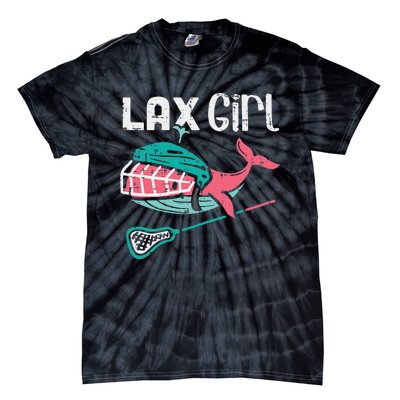 Lax Girl Lacrosse Whale Cute Sport Player Goalie Tie-Dye T-Shirt