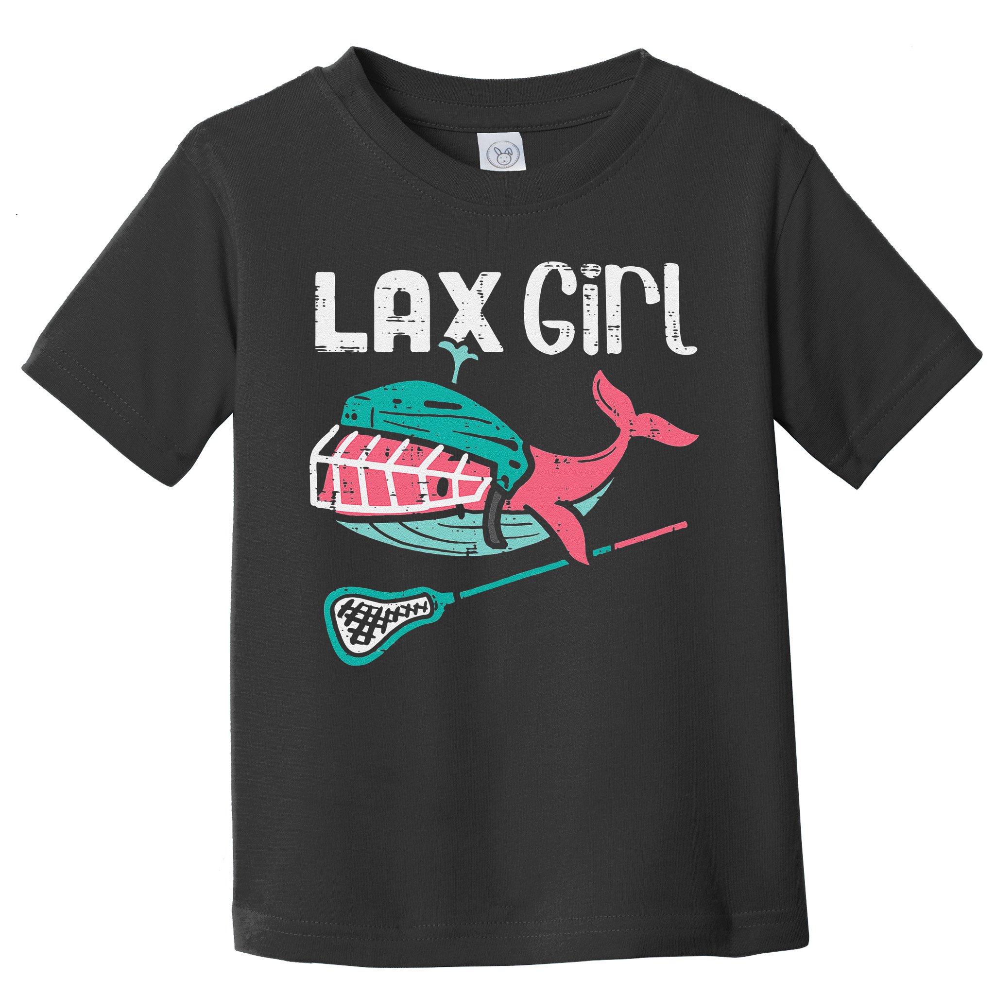 Lax Girl Lacrosse Whale Cute Sport Player Goalie Toddler T-Shirt