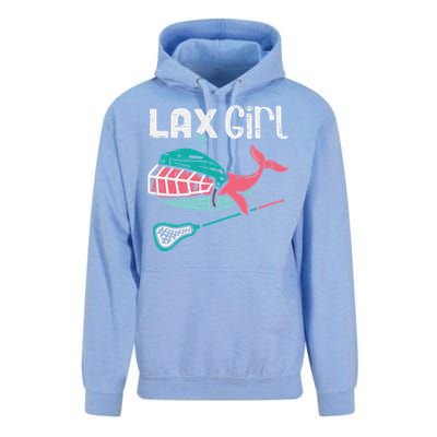 Lax Girl Lacrosse Whale Cute Sport Player Goalie Unisex Surf Hoodie