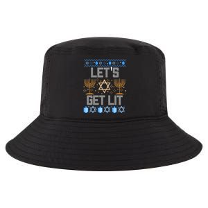 Lets Get Lit Orah Jewish Pun Ugly Hanukkah Chanukah Great Gift Cool Comfort Performance Bucket Hat