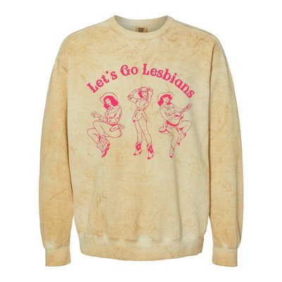 Lets Go Lesbians Western Cowgirls Lgbt Month Colorblast Crewneck Sweatshirt