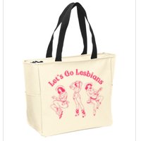 Lets Go Lesbians Western Cowgirls Lgbt Month Zip Tote Bag