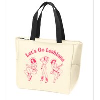 Lets Go Lesbians Western Cowgirls Lgbt Month Zip Tote Bag