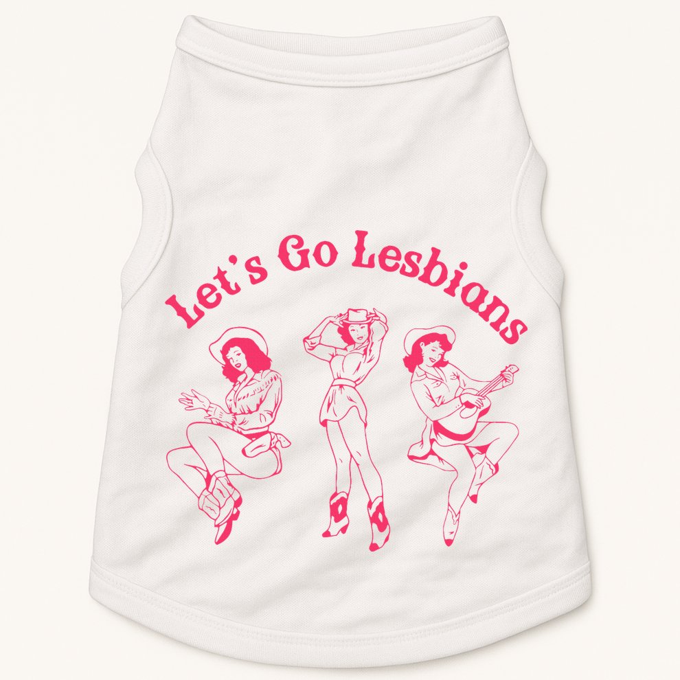 Lets Go Lesbians Western Cowgirls Lgbt Month Doggie Tank
