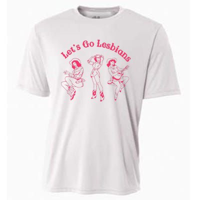 Lets Go Lesbians Western Cowgirls Lgbt Month Cooling Performance Crew T-Shirt