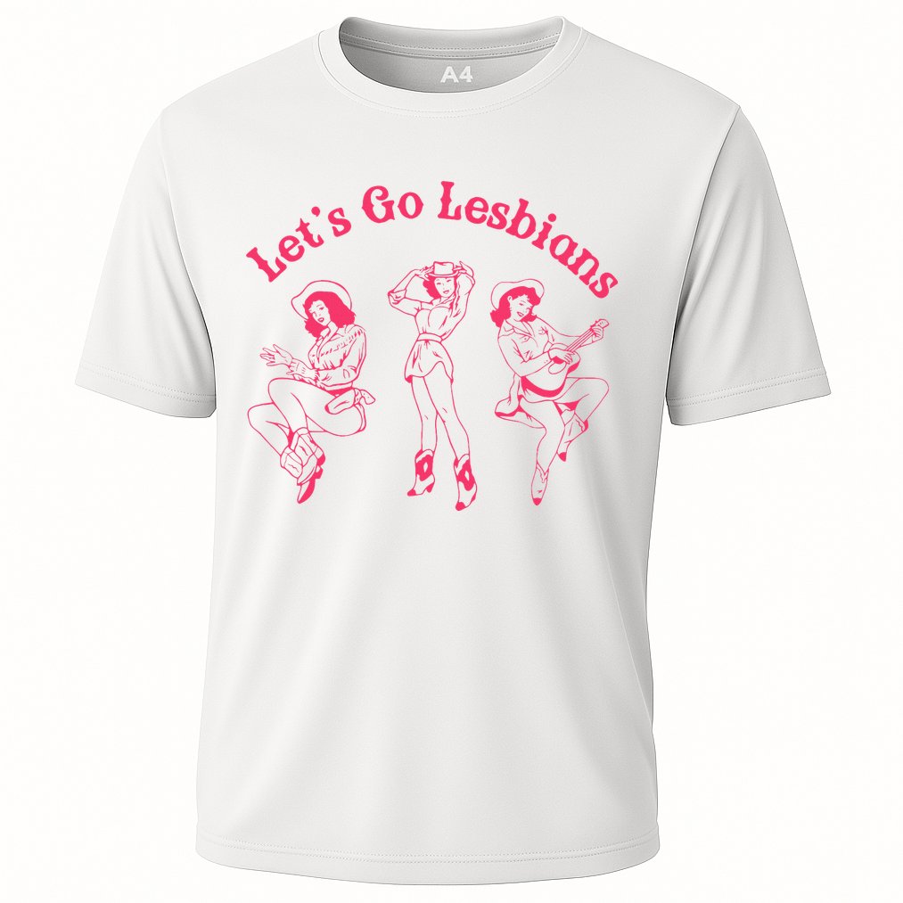 Lets Go Lesbians Western Cowgirls Lgbt Month Cooling Performance Crew T-Shirt