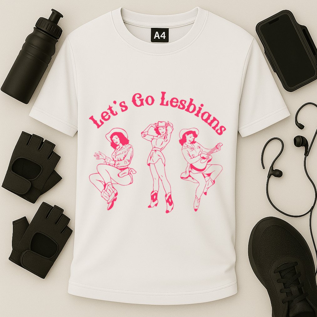 Lets Go Lesbians Western Cowgirls Lgbt Month Cooling Performance Crew T-Shirt
