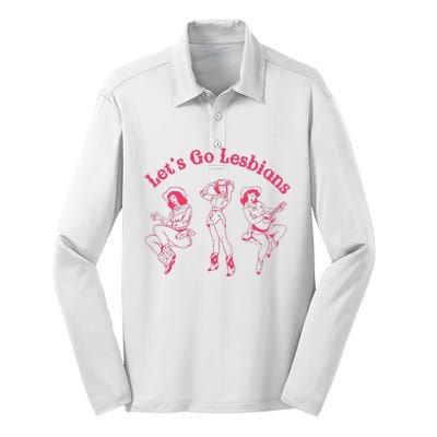 Lets Go Lesbians Western Cowgirls Lgbt Month Silk Touch Performance Long Sleeve Polo