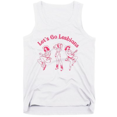 Lets Go Lesbians Western Cowgirls Lgbt Month Tank Top