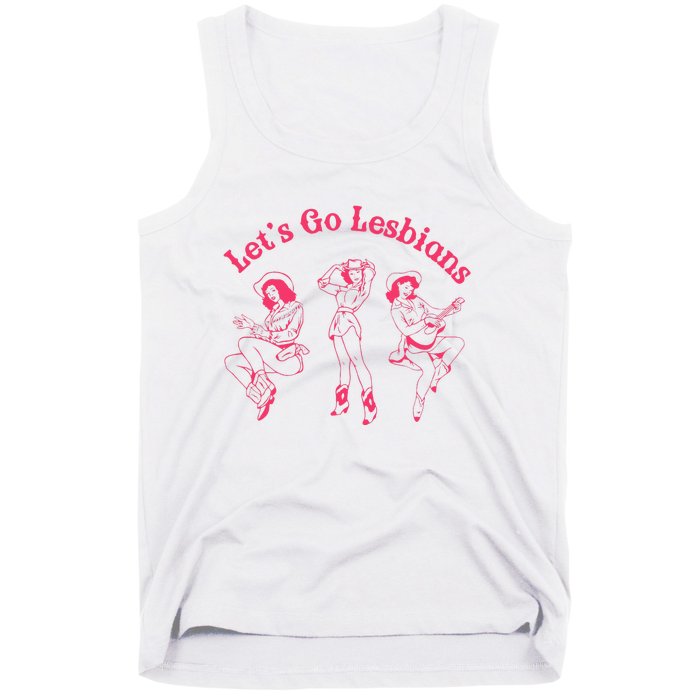 Lets Go Lesbians Western Cowgirls Lgbt Month Tank Top