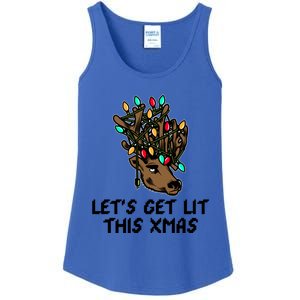 LetS Get Lit This Xmas Funny Christmas Gift Ladies Essential Tank