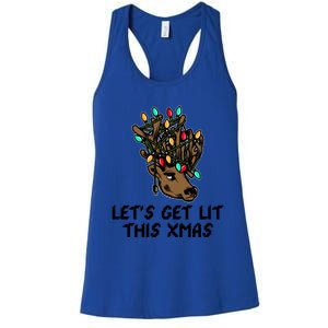 LetS Get Lit This Xmas Funny Christmas Gift Women's Racerback Tank