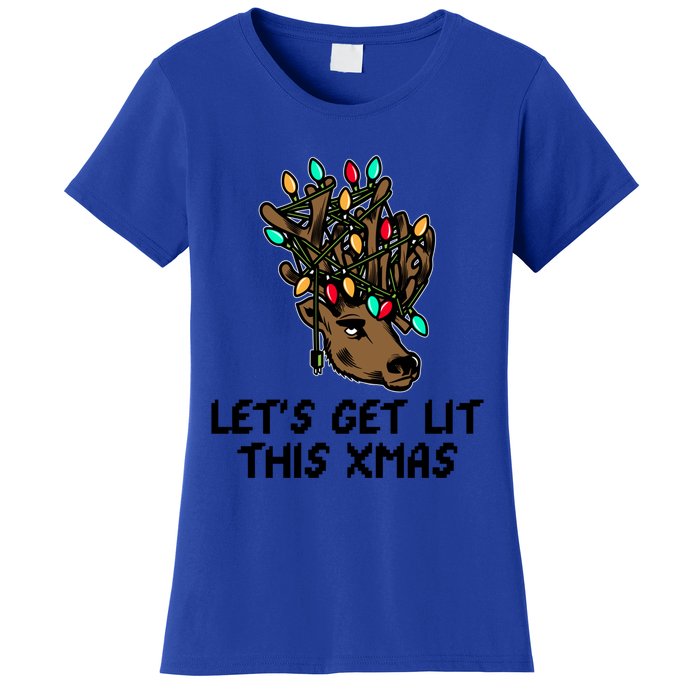 LetS Get Lit This Xmas Funny Christmas Gift Women's T-Shirt