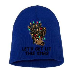 LetS Get Lit This Xmas Funny Christmas Gift Short Acrylic Beanie