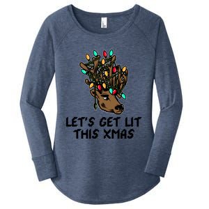 LetS Get Lit This Xmas Funny Christmas Gift Women's Perfect Tri Tunic Long Sleeve Shirt