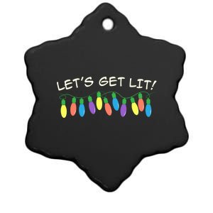 LetS Get Lit Ugly Christmas Xmas Gift Ceramic Star Ornament