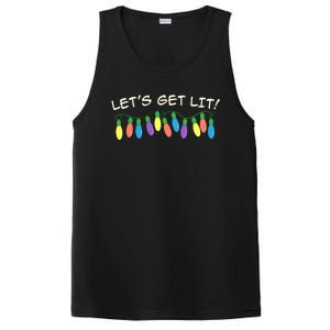 LetS Get Lit Ugly Christmas Xmas Gift PosiCharge Competitor Tank