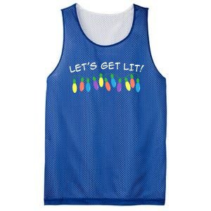 LetS Get Lit Ugly Christmas Xmas Gift Mesh Reversible Basketball Jersey Tank