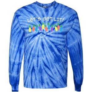 LetS Get Lit Ugly Christmas Xmas Gift Tie-Dye Long Sleeve Shirt