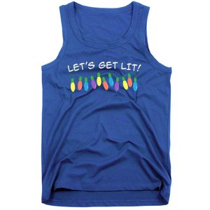 LetS Get Lit Ugly Christmas Xmas Gift Tank Top