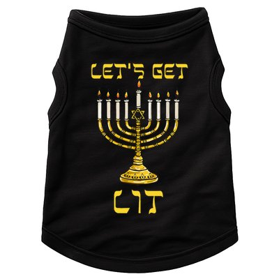 Let's Get Lit Chanukah Happy Hanukkah Funny Menorah Jewish  Doggie Tank
