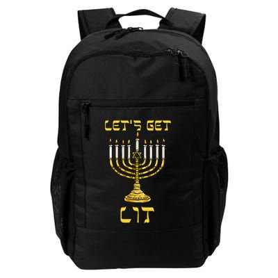 Let's Get Lit Chanukah Happy Hanukkah Funny Menorah Jewish  Backpack