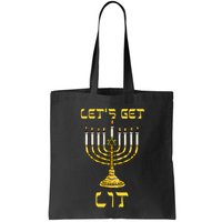 Let's Get Lit Chanukah Happy Hanukkah Funny Menorah Jewish  Bag