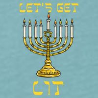 Let's Get Lit Chanukah Happy Hanukkah Funny Menorah Jewish  Sueded Cloud Jersey T-Shirt
