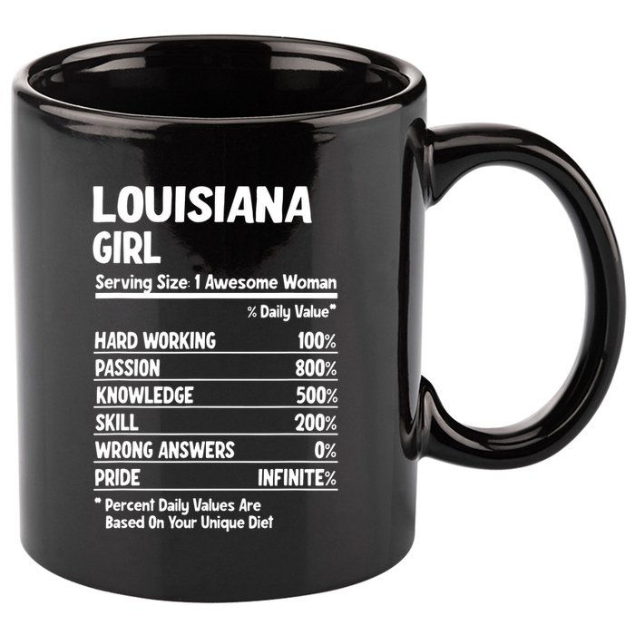 Louisiana Girl 11oz C Handle Ceramic Mug