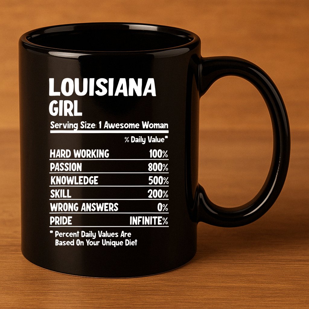 Louisiana Girl 11oz C Handle Ceramic Mug